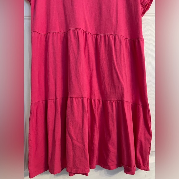J. Crew Women’s Large Stylish Pink Swing Ruffle Sleeve Dress - Picture 2 of 8